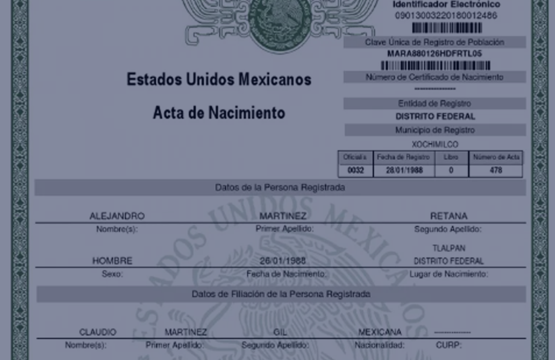 Actas de Nacimiento en Línea